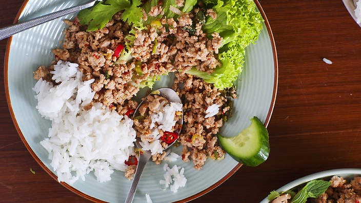 Order 18. Laap Salad food online from Amazing Myanmar Asian Cuisine store, Kentwood on bringmethat.com