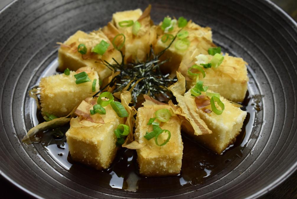 Order Agedasi Tofu Small Plate food online from Akaya Sushi, Izakaya & Ramen store, Richardson on bringmethat.com