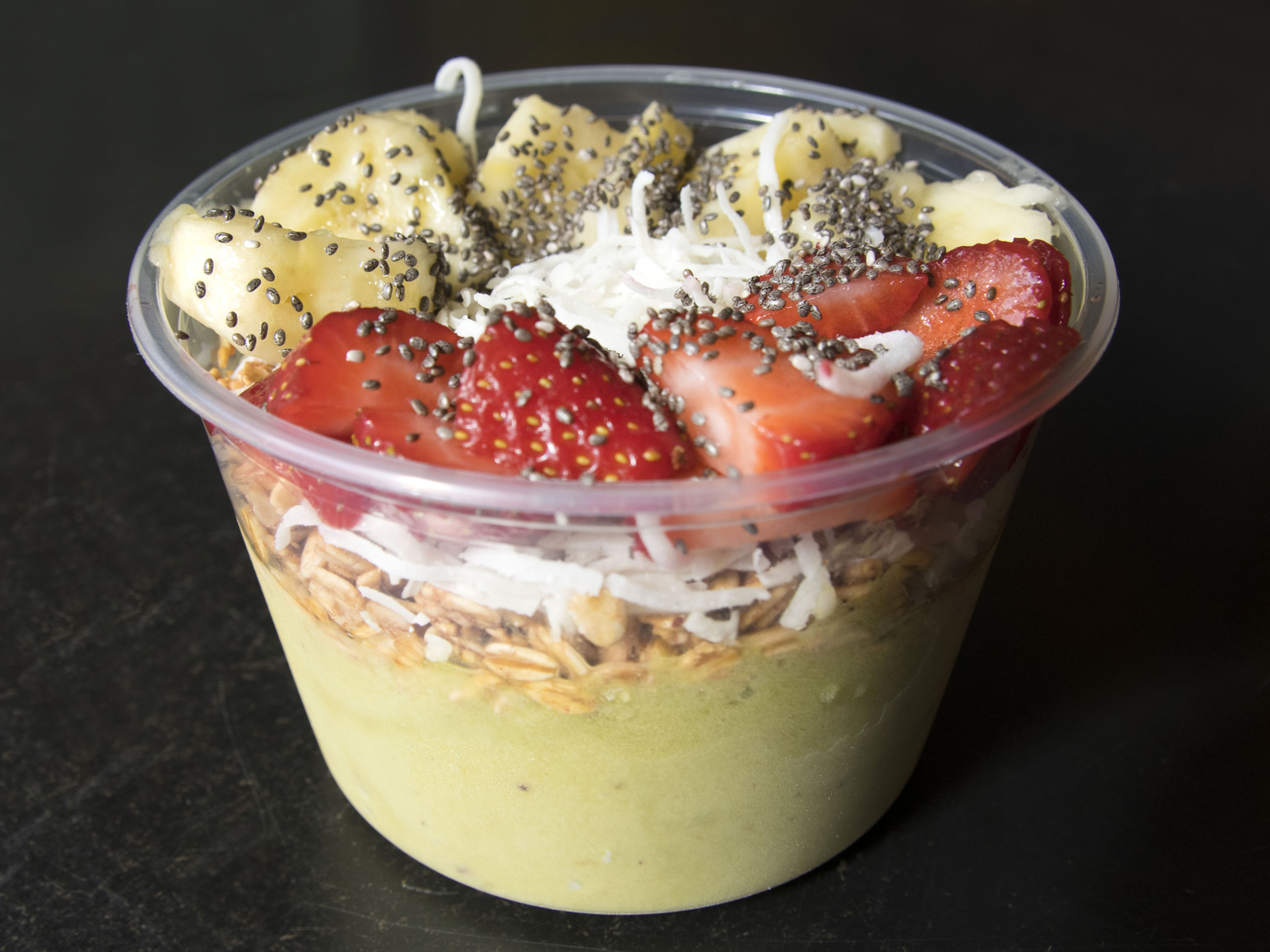 Order 32 oz. Green Tea Acai Bowl food online from Cafe By The Bay store, San Diego on bringmethat.com