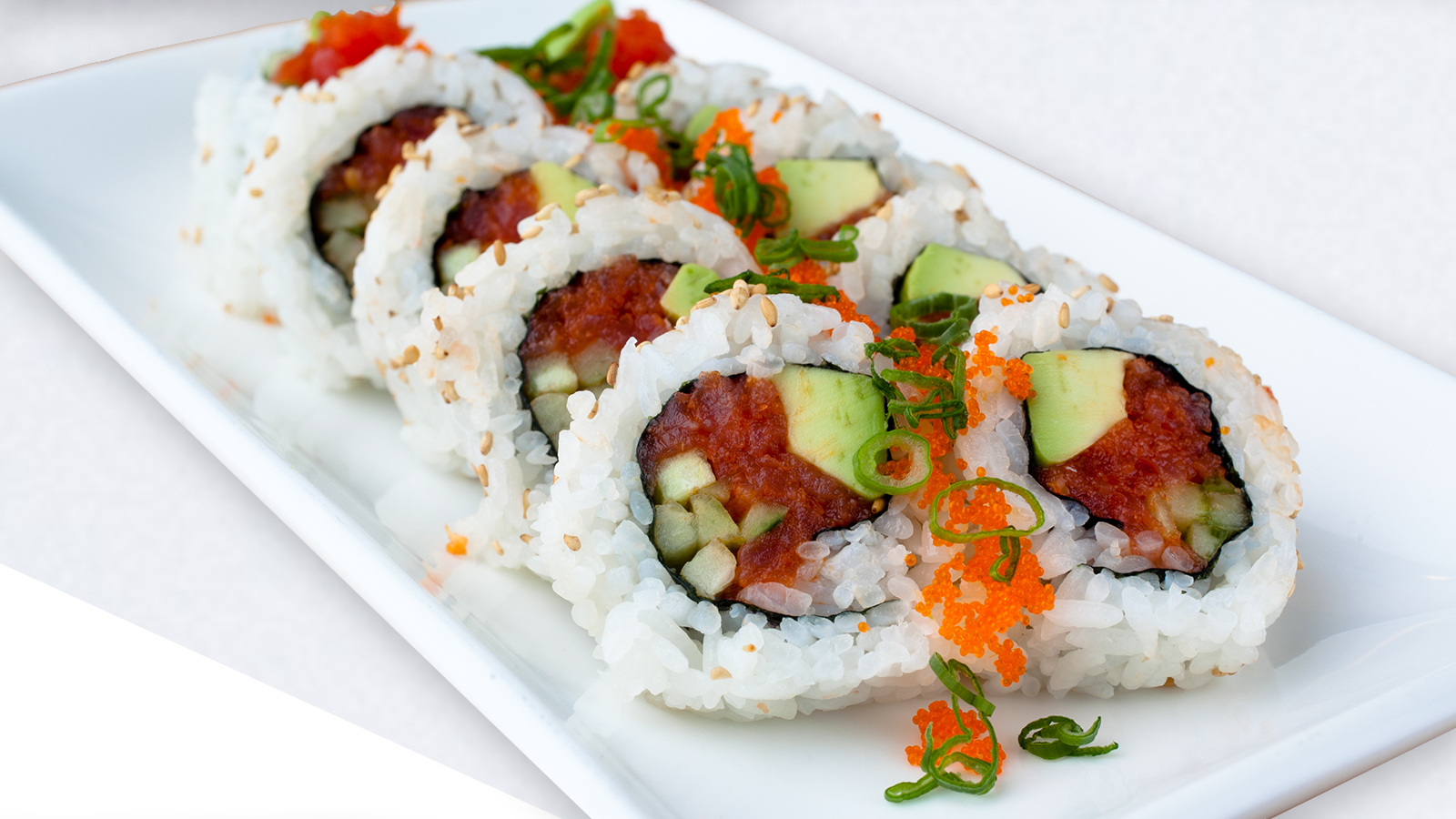 Order Spicy Tuna Roll - 10pcs food online from SanSai Japanese Grill  store, Woodland Hills on bringmethat.com