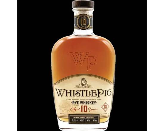 Order  WHISTLEPIG 10 YEAR OLD RYE WHISKEY 375 ML 50% food online from Pit Stop Liquor Mart store, El Monte on bringmethat.com