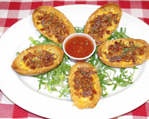 Order Loaded Potato Skins food online from Napoli Pizza store, Whitman on bringmethat.com