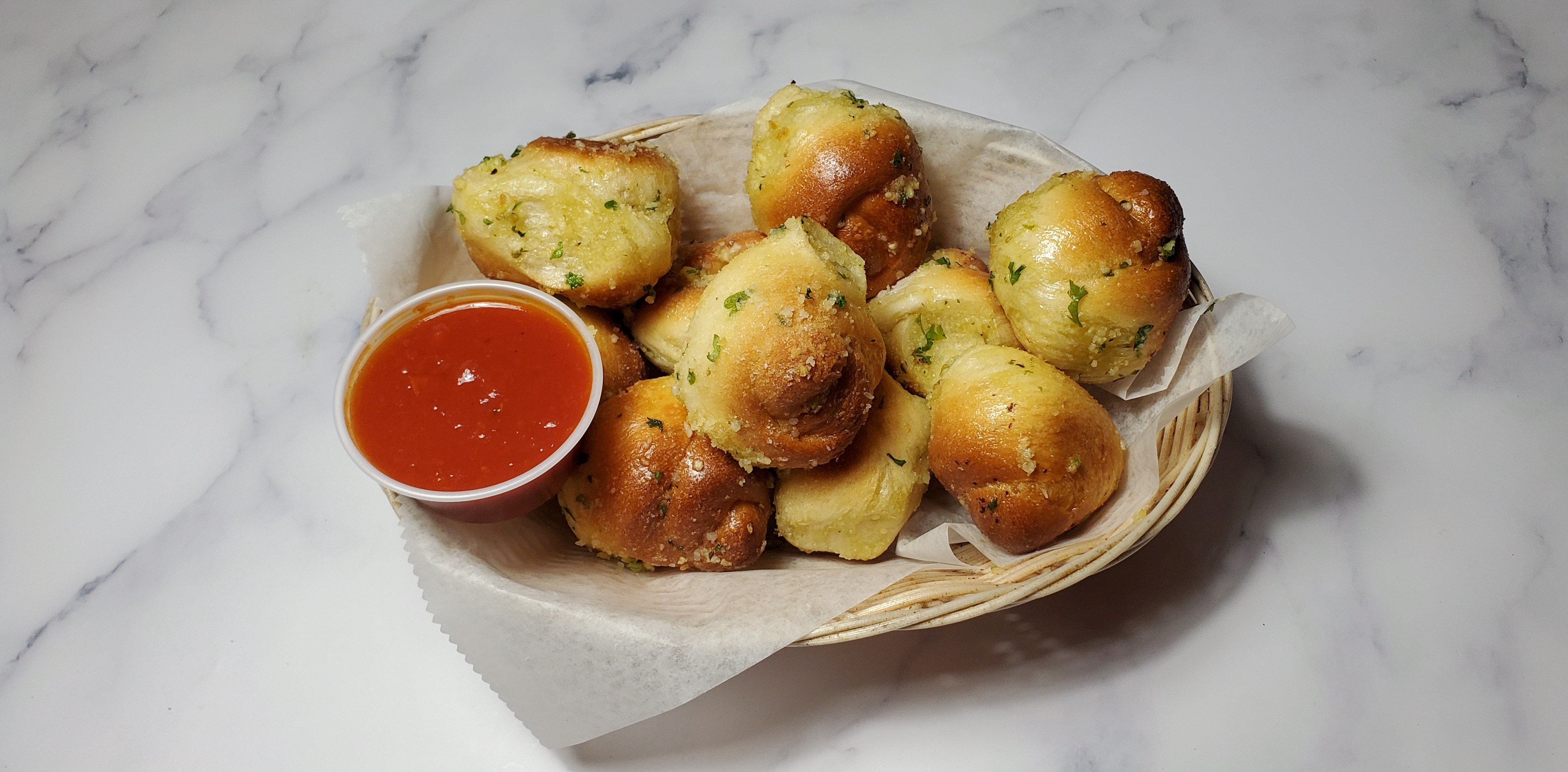 Order Garlic Knots food online from Due fratelli (forest hills) store, Forest Hills on bringmethat.com