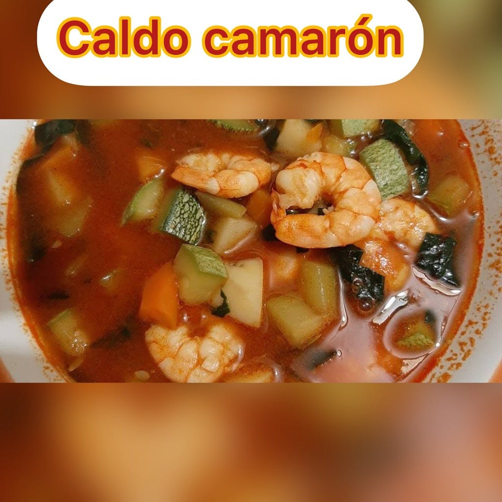 Order Caldo De Camarones - Soup food online from Linda Vista Mexican Restaurant store, Roanoke on bringmethat.com
