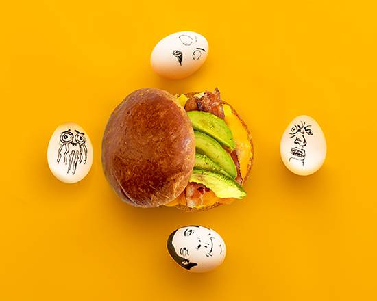 Order Bacon, Egg, Cheese, and Avocado food online from EGG ME ON store, San Francisco on bringmethat.com