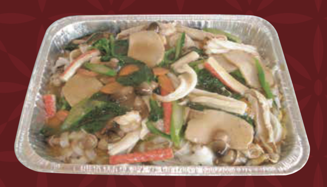 Order Seafood Chow Fun with Chinese Gravy Sauce Party Tray food online from Kim Chuy Restaurant store, Los Angeles on bringmethat.com