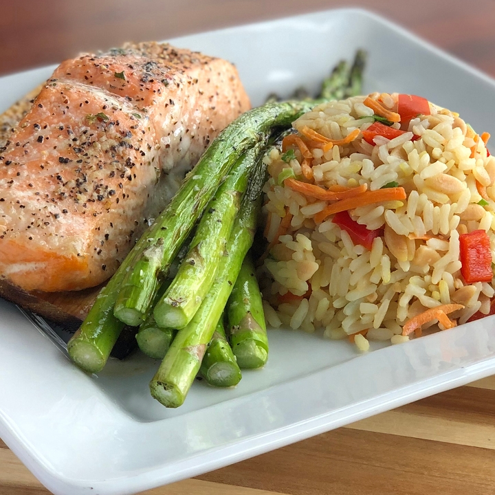 Order Cedar Plank Salmon food online from The Well Bar & Grill store, Kansas City on bringmethat.com