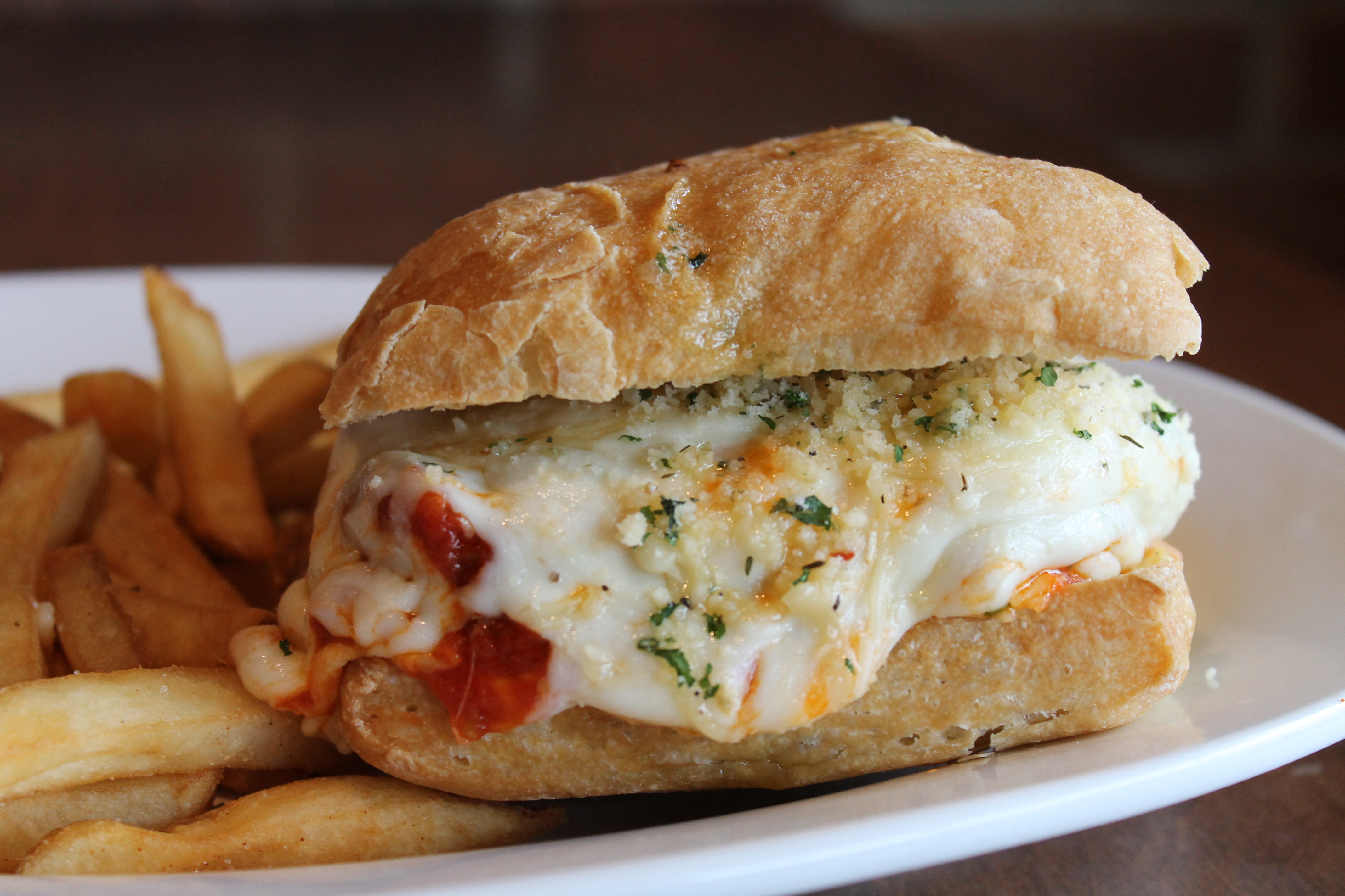 Order Chicken Parmesan Sandwich food online from Green Mill store, Bloomington on bringmethat.com