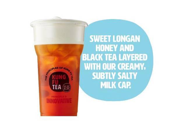 Order Honey Black Tea Cap food online from Kung Fu Tea store, Germantown on bringmethat.com
