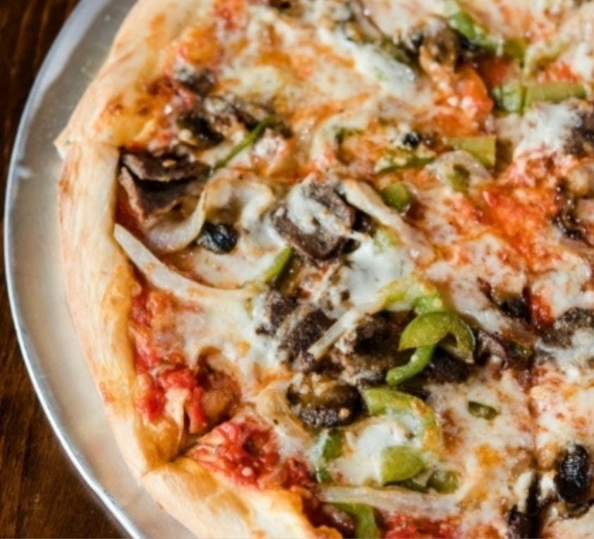 Order Philly Steak Pizza - Personal 12'' food online from Jonny Pizza store, Fort Worth on bringmethat.com