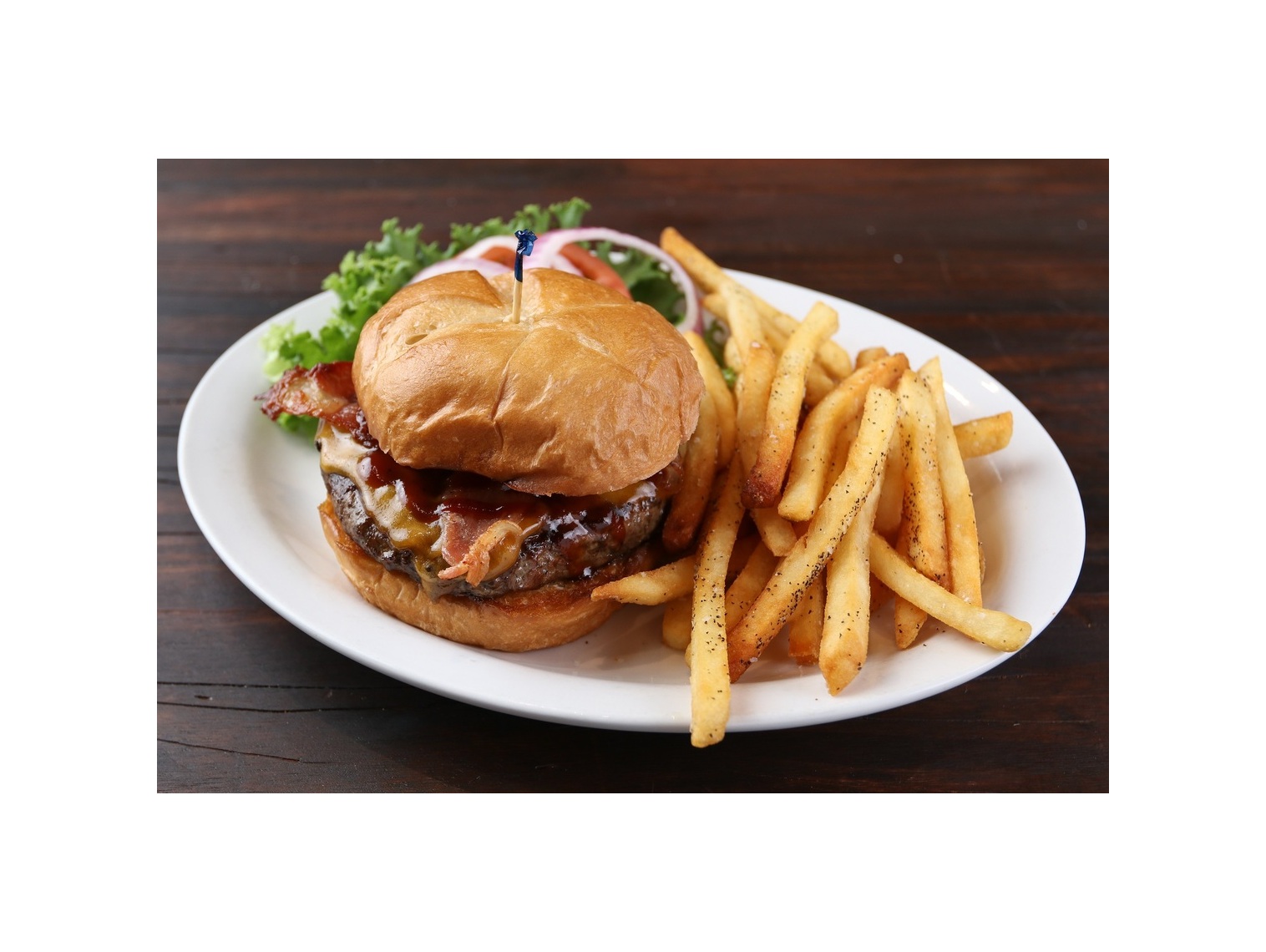 Order BBQ Bacon Burger food online from Anchor Bar store, Kennesaw on bringmethat.com