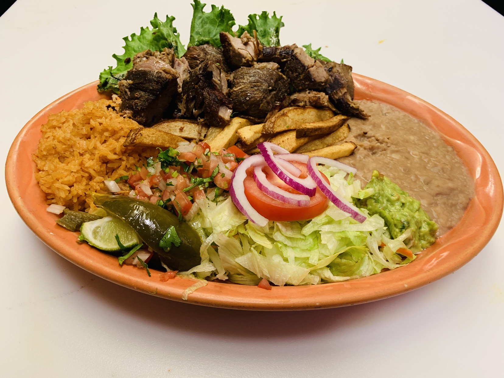 Order Carnitas Plate food online from El Michoacano store, Gilroy on bringmethat.com