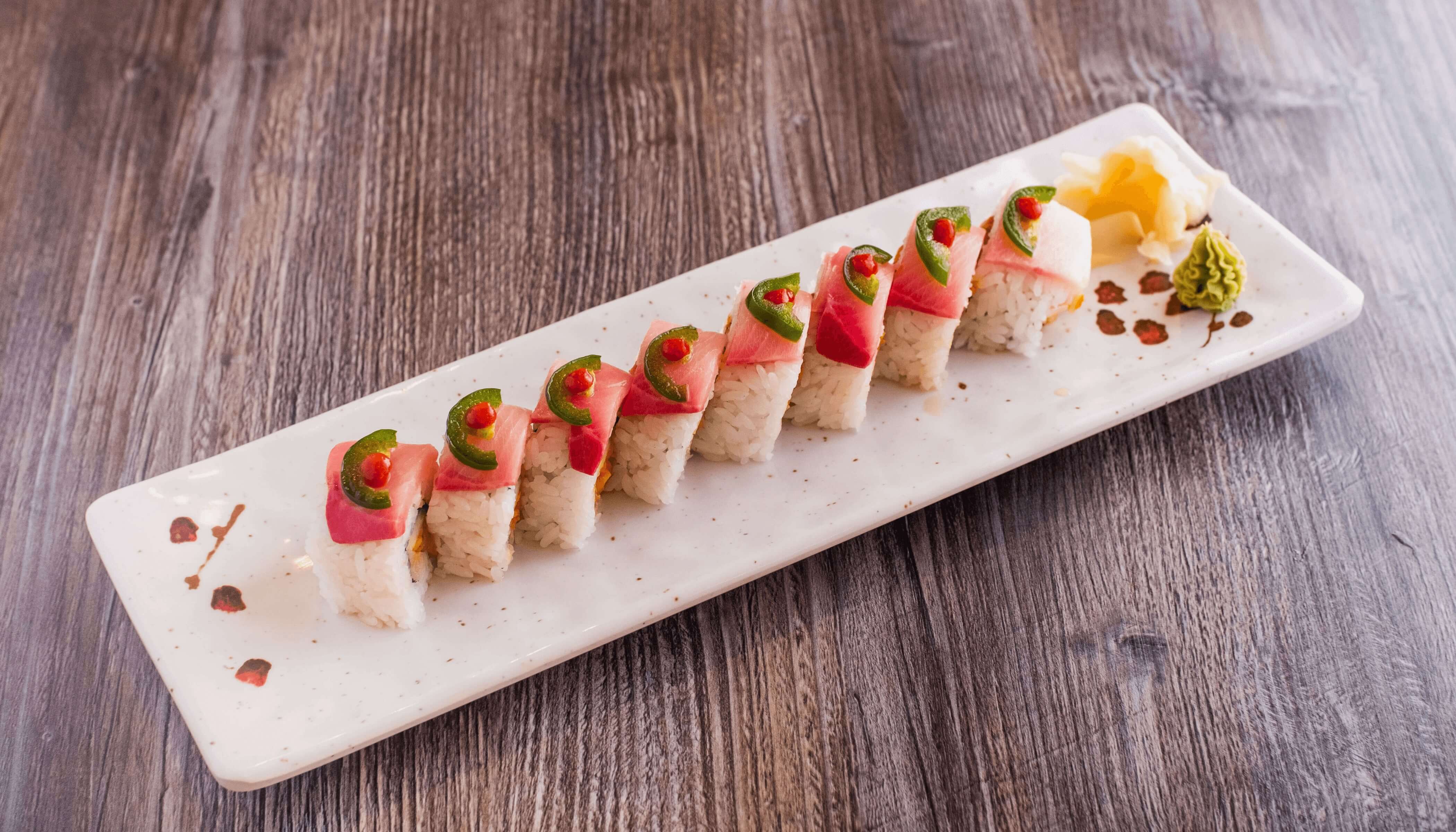 Order Yellowtail(Hamachi) Roll food online from Kumagoro store, Anchorage on bringmethat.com