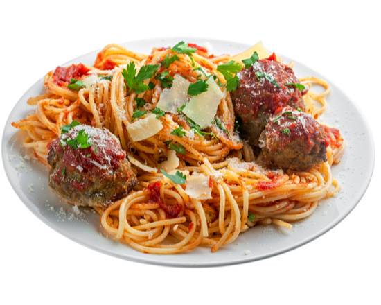 Order Spaghetti with Meatballs food online from The Pasta Twins store, San Francisco on bringmethat.com