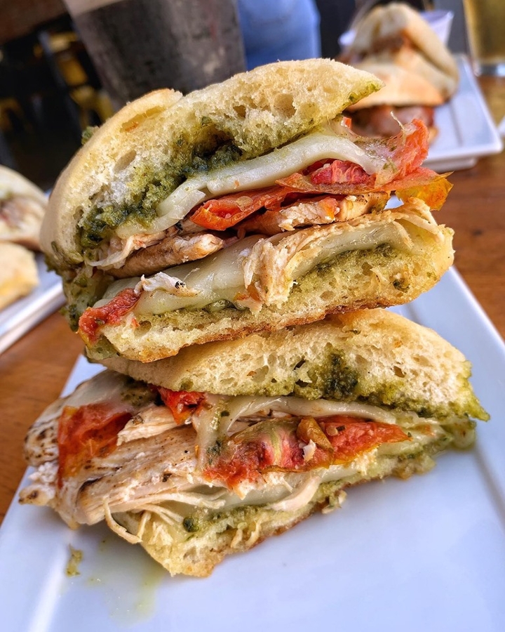 Order Chicken Pesto Panini food online from Rance's Chicago Pizza - Long Beach store, Long Beach on bringmethat.com
