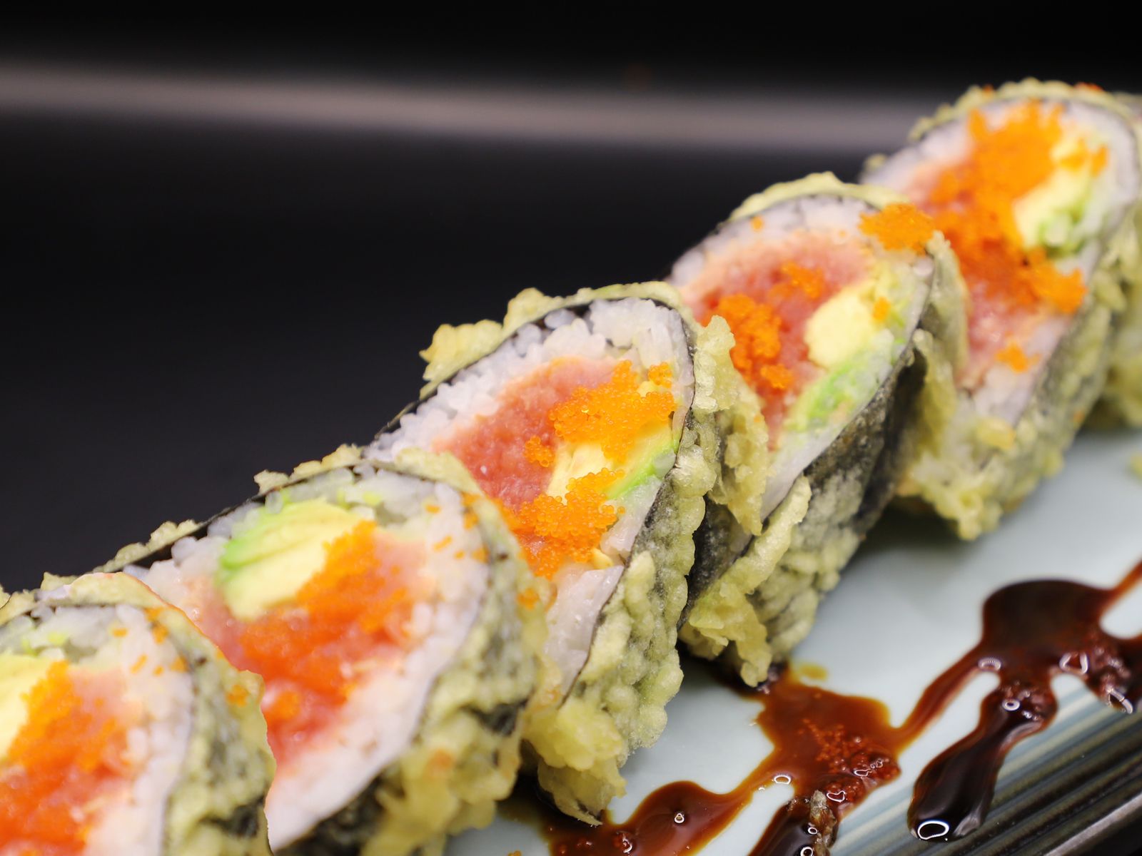 Order Spicy Tuna Tempura Roll food online from Tom's Sushi House store, Los Angeles on bringmethat.com