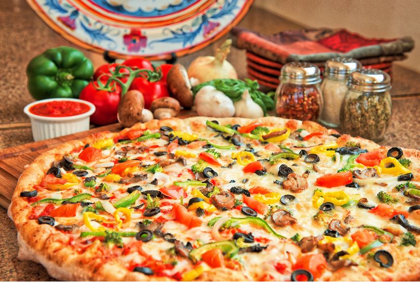 Order Veggie Pizza food online from Pat Pizzeria store, Ithaca on bringmethat.com