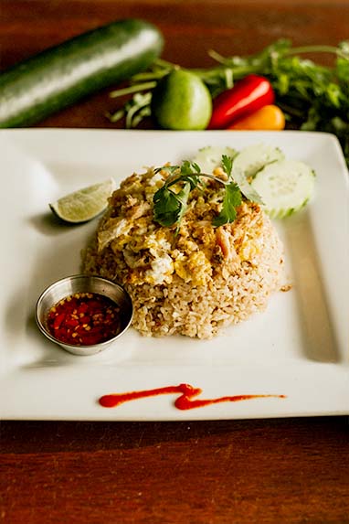 Order Crab Fried Rice food online from Yes Siam Thai Cafe And Bar store, Seattle on bringmethat.com