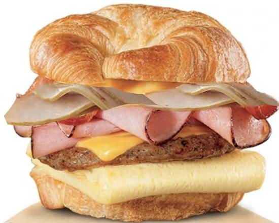 Order Turkey Ham Sausage Egg& Cheese food online from Soup Kettle Grill store, Meridian on bringmethat.com