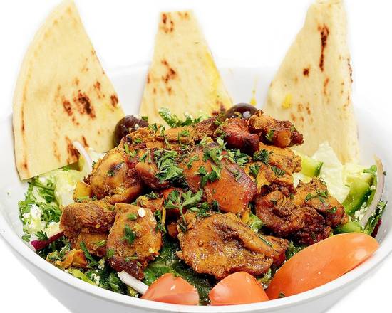 Order Chicken Shawarma Bowl food online from George's Greek Grill-Fig at 7th store, Los Angeles on bringmethat.com