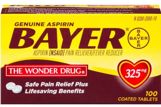 Order Bayer Aspirin 100 ct food online from McLean Ave Pharmacy store, Yonkers on bringmethat.com