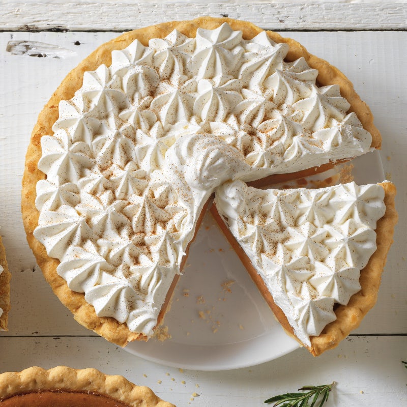 Order Whole Classic Pumpkin Pie with Real Whipped Cream food online from Village Inn store, Colorado Springs on bringmethat.com