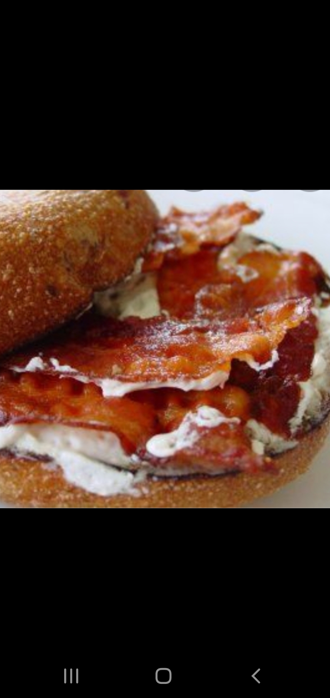 Order Bagel With Cream Cheese & Bacon  food online from American Gourmet Foods Deli store, New York on bringmethat.com
