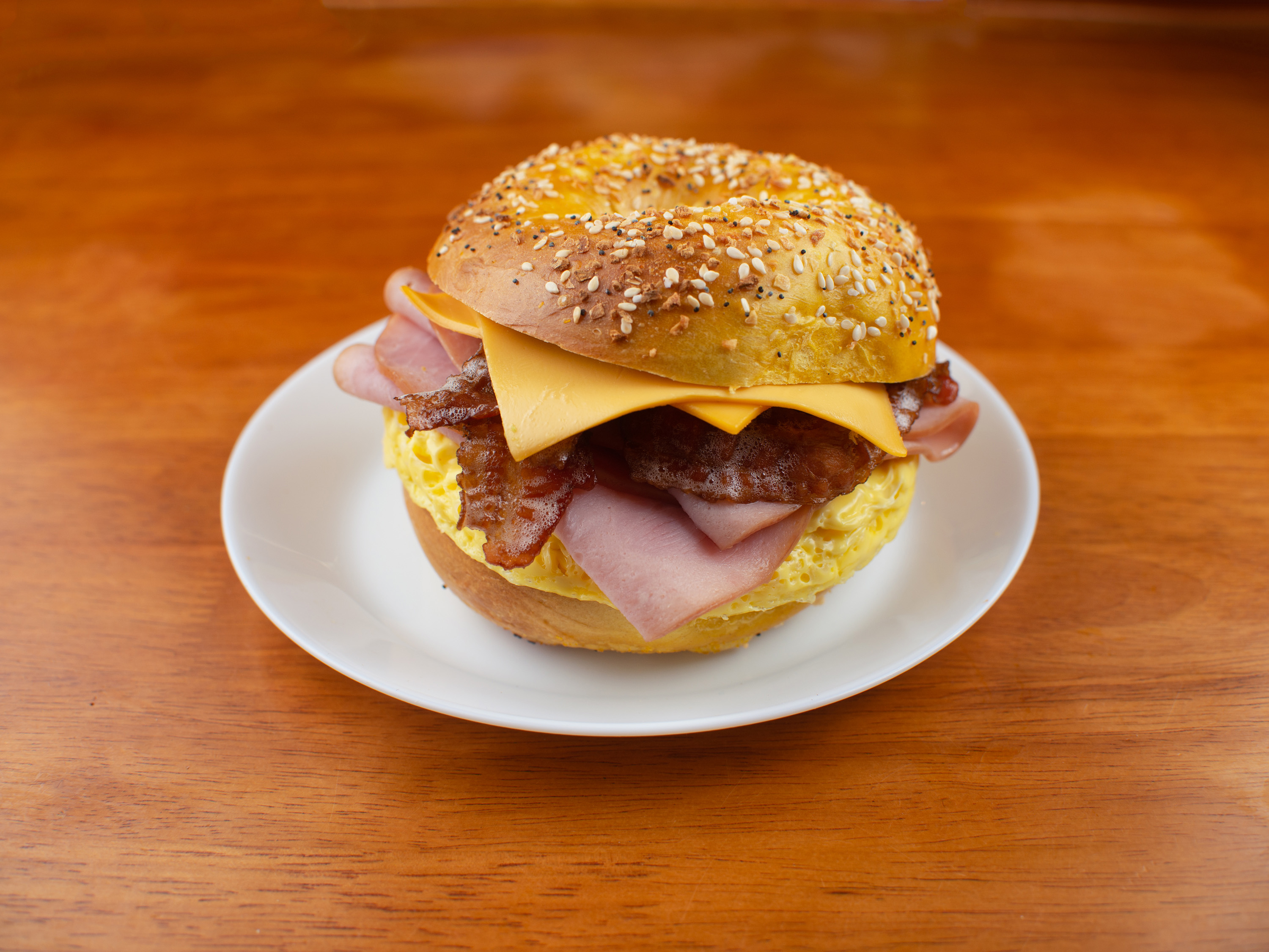 Order Breakfast Club- 2 Meats food online from Bobby Bagel Cafe store, Herndon on bringmethat.com