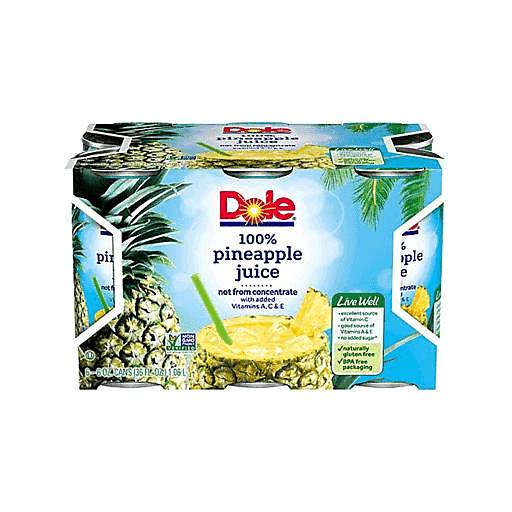 Order Dole Pineapple Juice (6 PK 6 OZ) 101922 food online from BevMo! store, Greenbrae on bringmethat.com