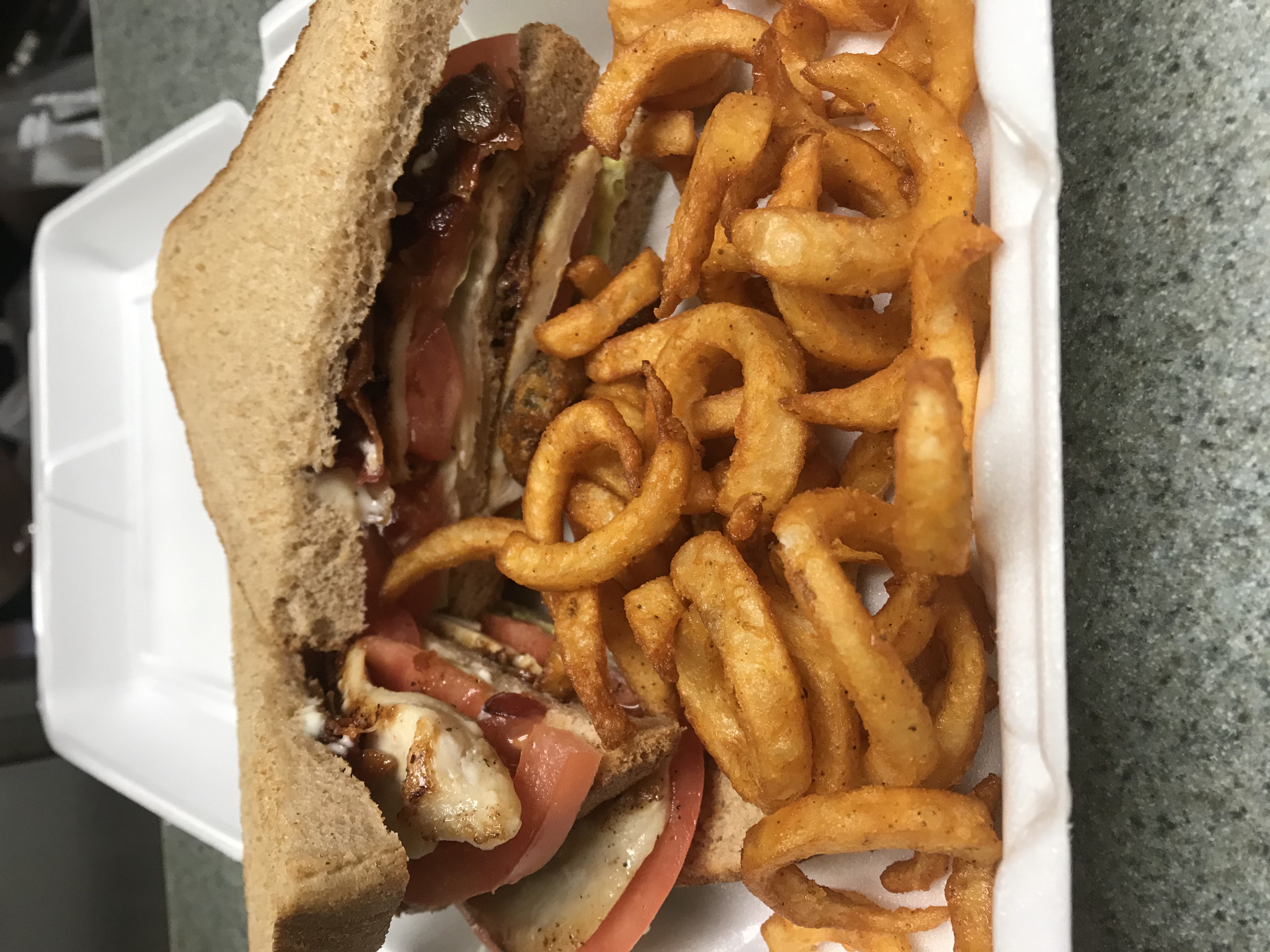 Order Grilled chicken club & fries food online from Granite Street Cafe store, Quincy on bringmethat.com
