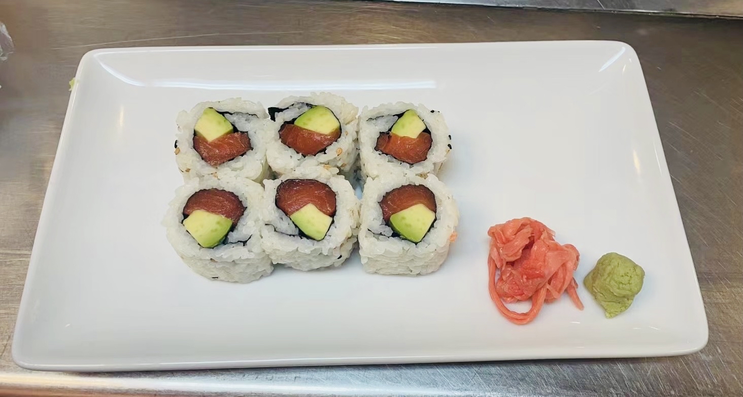 Order Salmon Avocado Roll food online from Extreme Teriyaki Grill Express store, Waldorf on bringmethat.com