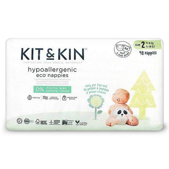 Order Kit & Kin™ Hypoallergenic Size 2 40-Count Disposable Diapers food online from Buybuy Baby store, West Des Moines on bringmethat.com