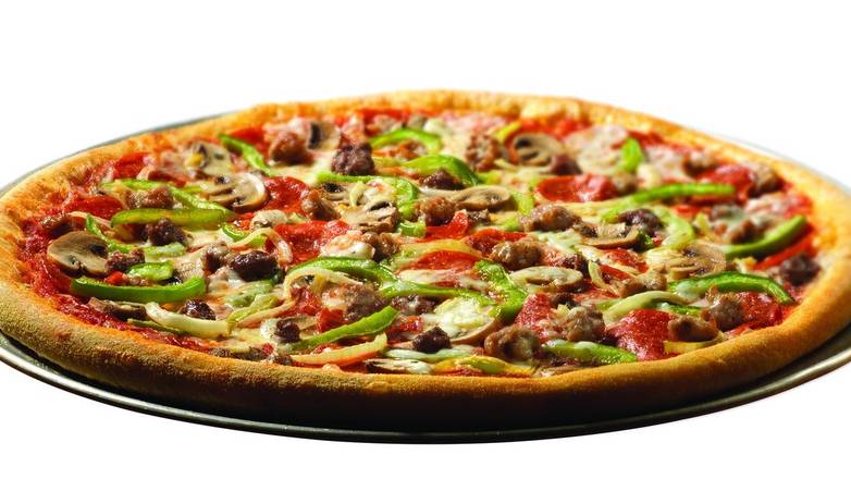 Order The Works Pizza food online from Papa Gino's store, Fall River on bringmethat.com