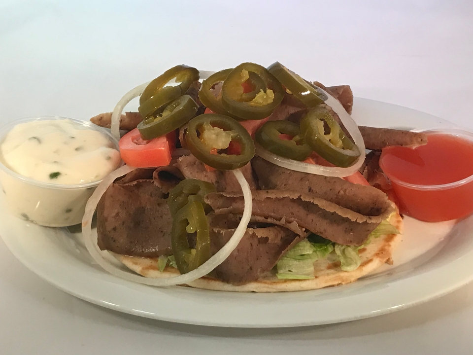 Order INFERNO GYRO food online from Famous Gyro George store, Maple Heights on bringmethat.com