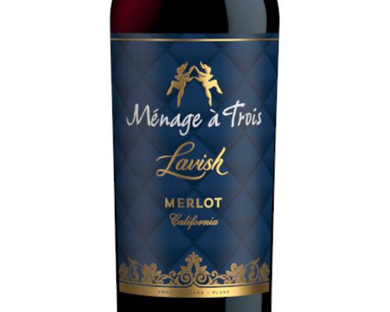 Order Ménage à Trois, Lavish Merlot California · 750 mL food online from House Of Wine store, New Rochelle on bringmethat.com