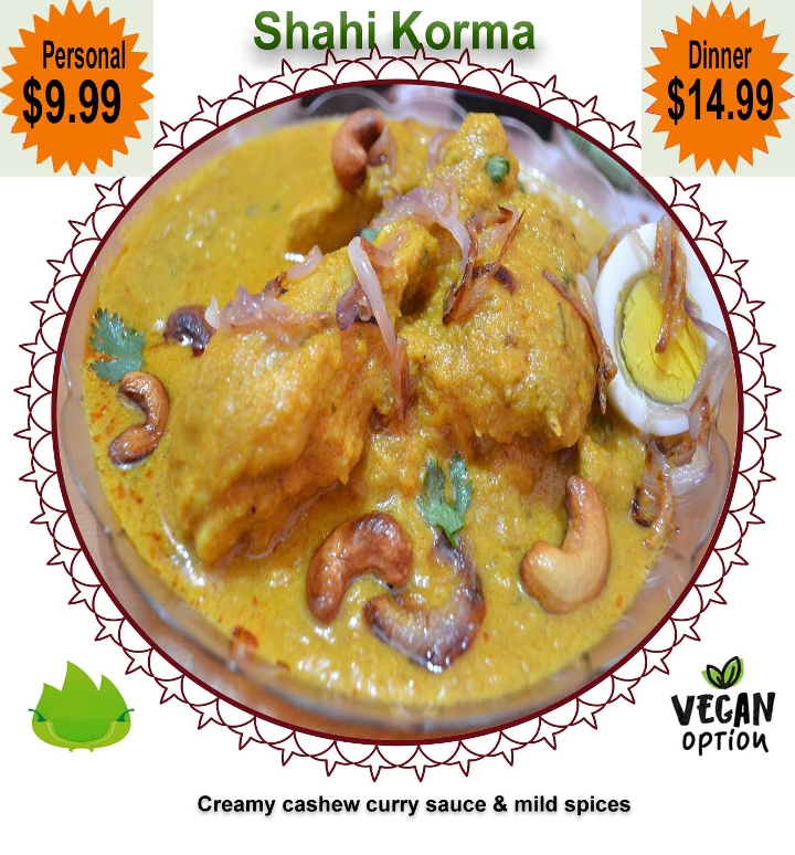 Order L-Shahi Korma Mix Veg food online from Dakshin Indian Bistro - N Hamilton Rd store, Columbus on bringmethat.com