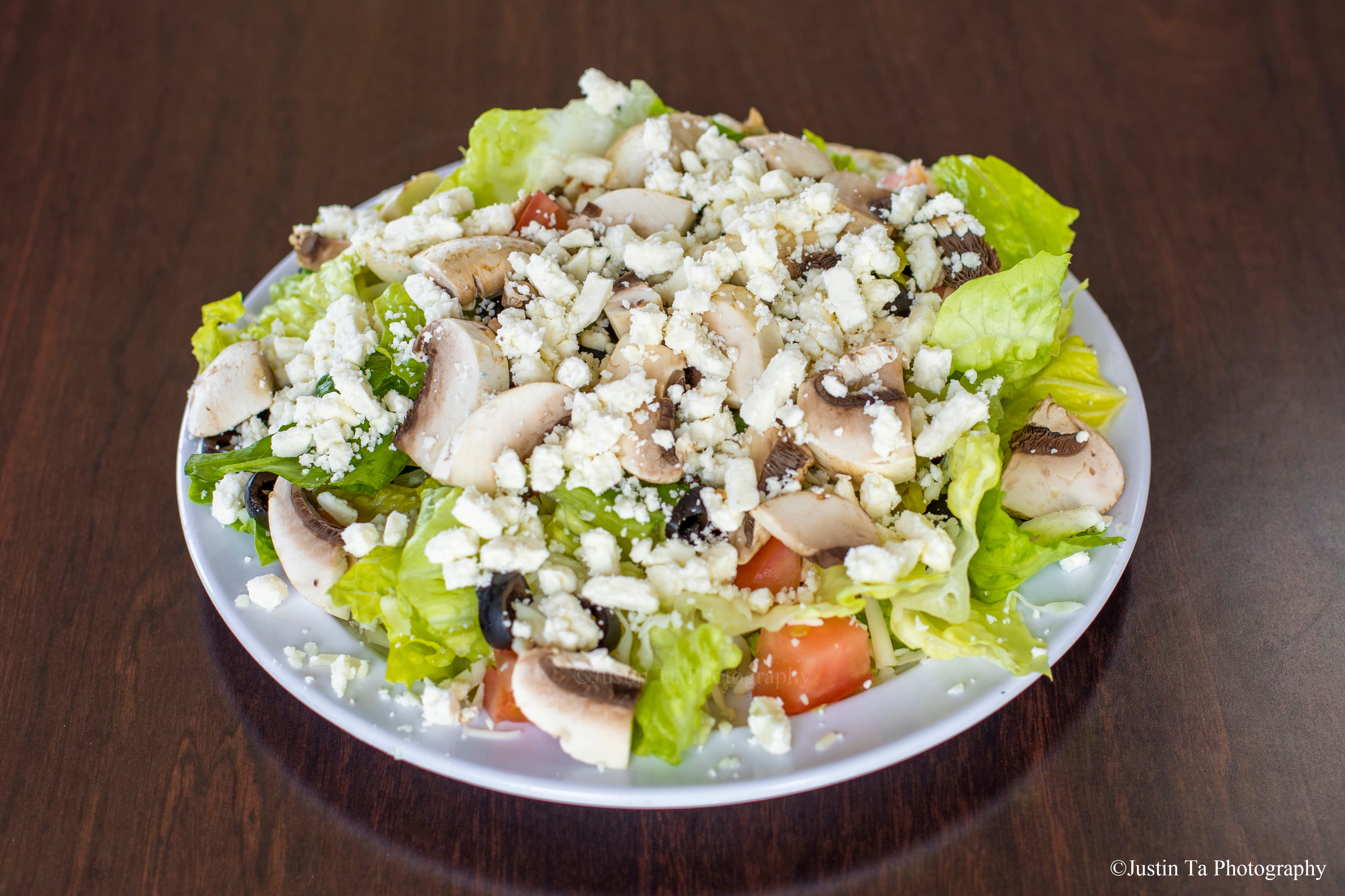Order Greek Salad - Salad food online from Red Pepper Pizza store, San Leandro on bringmethat.com