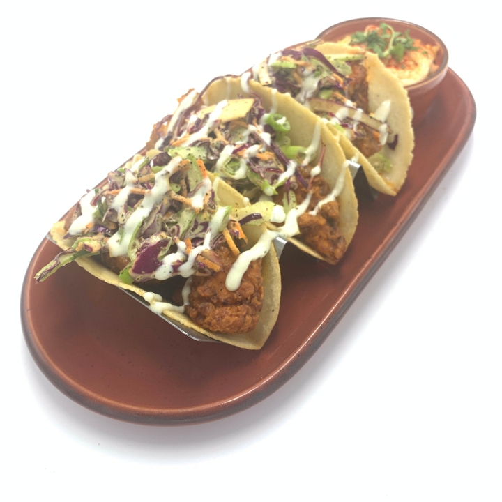 Order BUFFALO CHICKEN TACOS food online from Lucha Cantina store, Rockford on bringmethat.com
