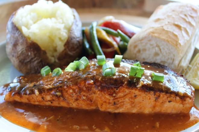 Order Cajun Salmon food online from The Patio store, Orland Park on bringmethat.com