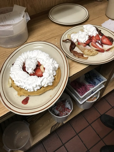 Order Strawberry Waffle food online from Waffles Breakfast & Lunch store, Salinas on bringmethat.com