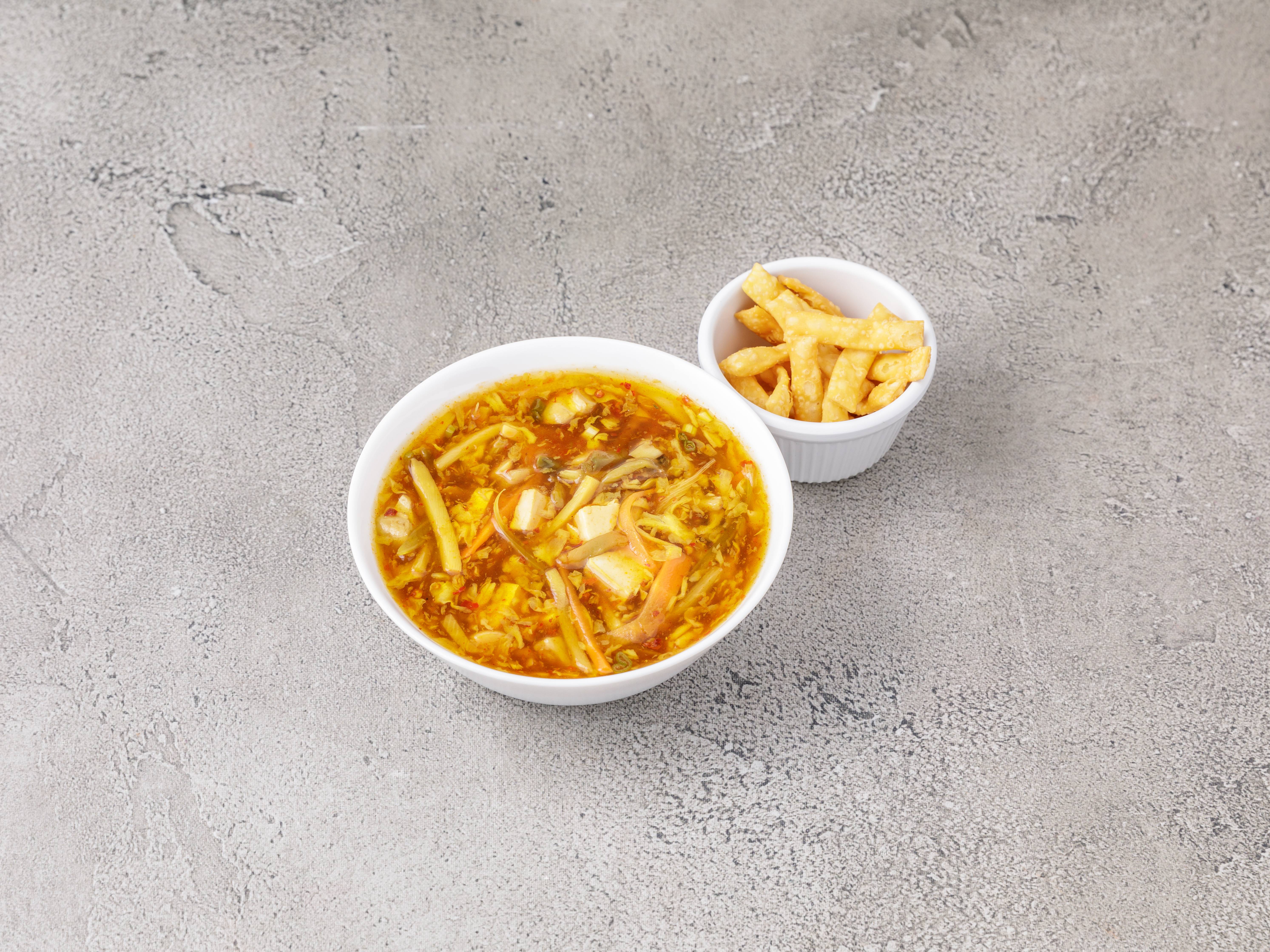 Order 22. Hot and Sour Soup food online from China garden store, Brooklyn on bringmethat.com
