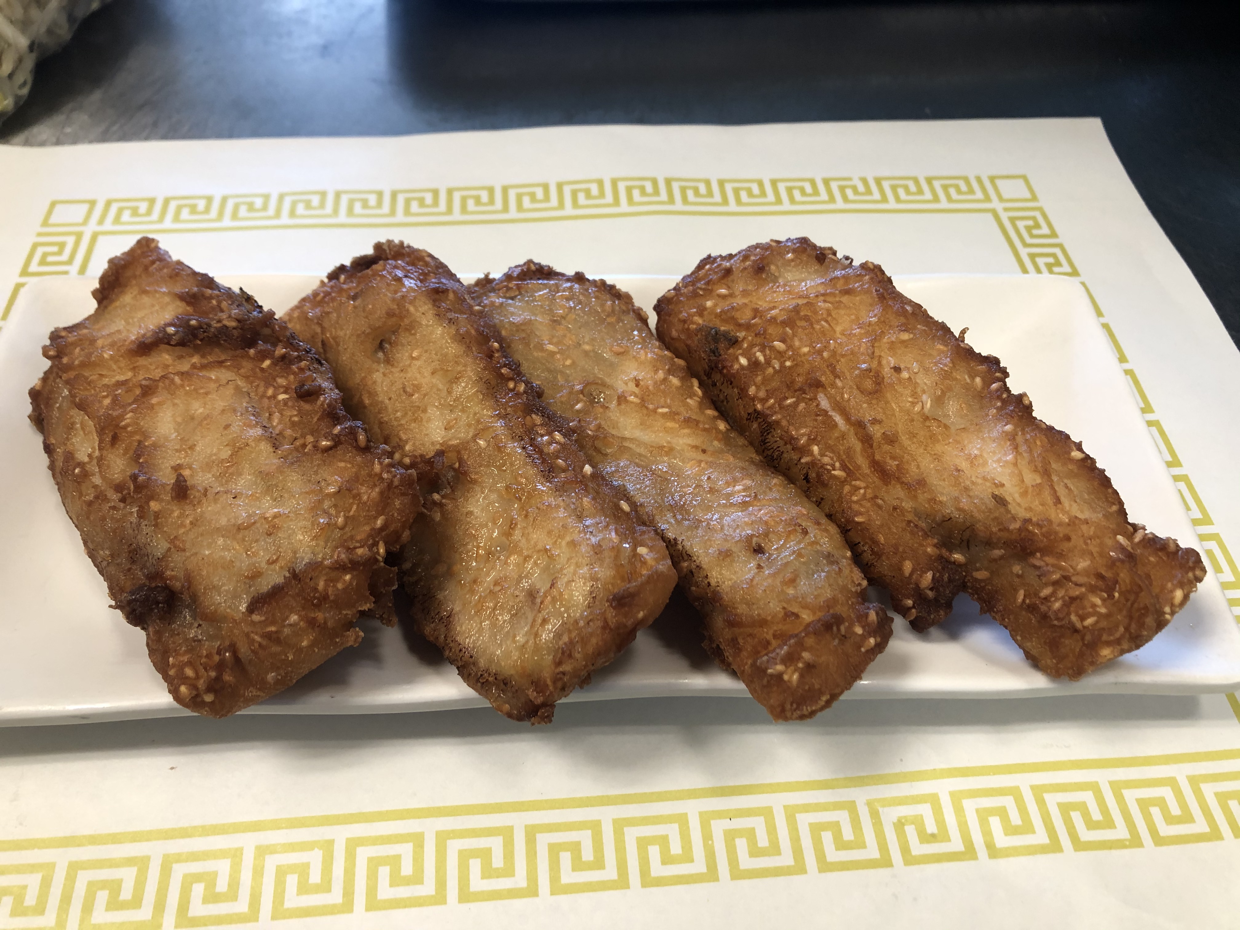 Order FB Fried Bananas 4 pieces - Chuoi Chien 4 mieng food online from Pho Amour store, Fontana on bringmethat.com