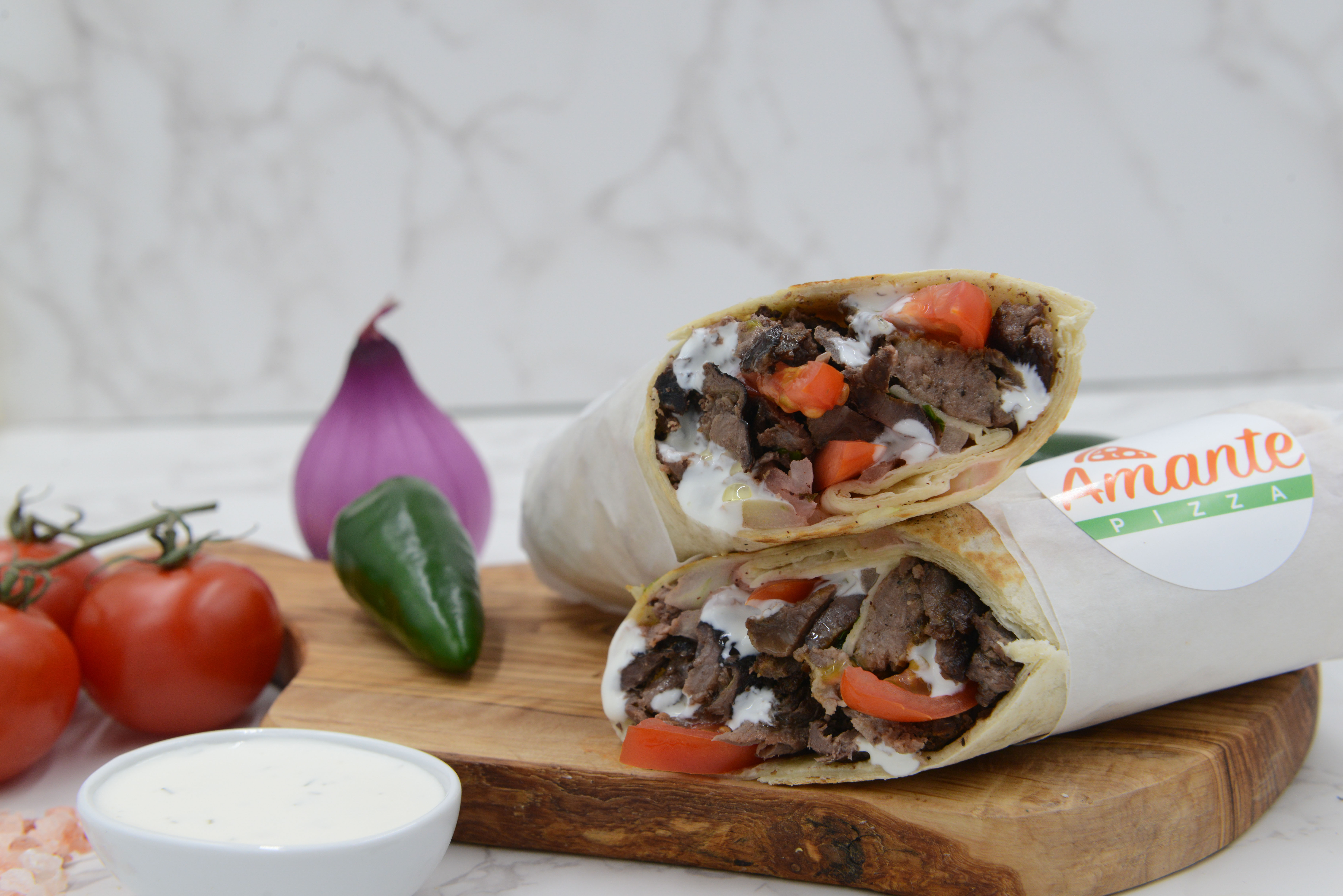 Order Beef Shawarma Wrap food online from Jeb Pizza store, Troy on bringmethat.com