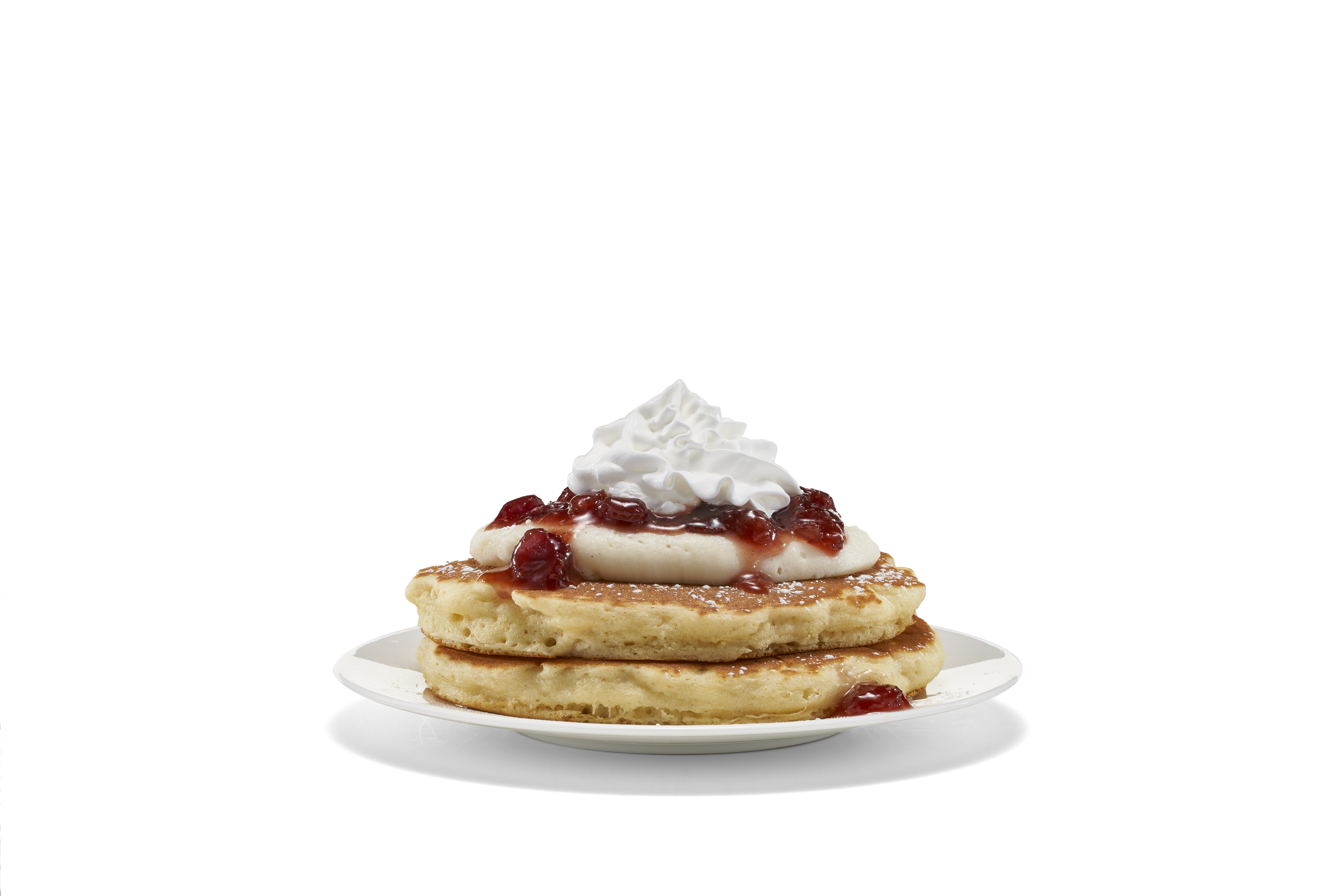 Order NEW! Cranberry Vanilla Pancakes (Short Stack) food online from IHOP store, Rochester on bringmethat.com