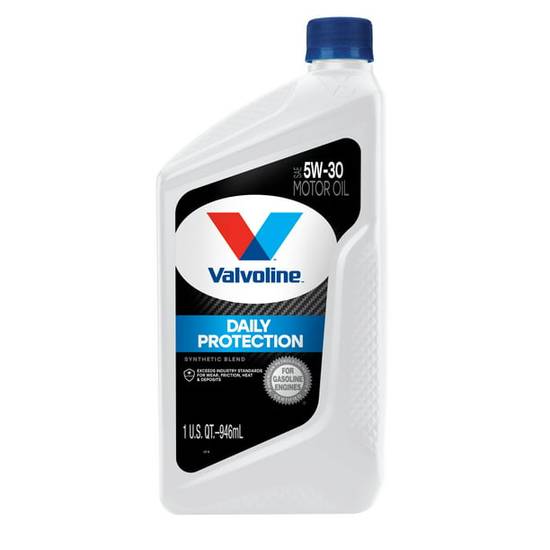 Order Valvoline Daily Protection SAE 5W-30 Synthetic Blend Motor Oil 1 QT, Case of 6 food online from Exxon Food Mart store, Port Huron on bringmethat.com