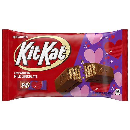 Order Kit Kat Miniatures, Wafer Candy Bars, Valentine's Day, Bag Milk Chocolate - 7.5 oz food online from Walgreens store, Walkertown on bringmethat.com