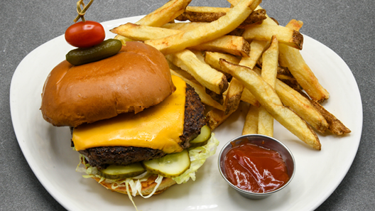 Order Prime Burger + Fries food online from Mitchell's Steakhouse store, Columbus on bringmethat.com