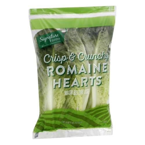 Order Signature Farms · Crisp & Crunchy Romaine Hearts (18 oz) food online from Albertsons store, Bakersfield on bringmethat.com