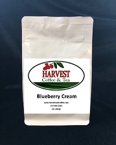 Order Blueberry Cream Coffee food online from Harvest Cafe Coffee & Tea store, Indianapolis on bringmethat.com