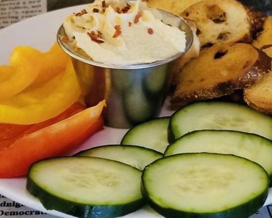 Order Hummus Plate  food online from Eat Well Cafe store, Sterling Heights on bringmethat.com